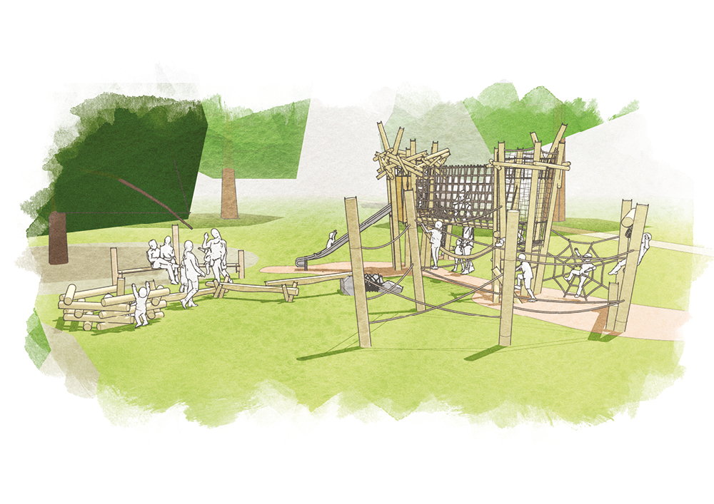 Temporary play area visualisation