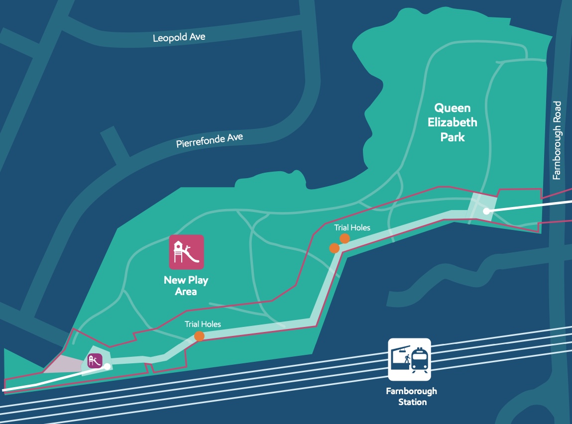 Esso's map of the trial holes